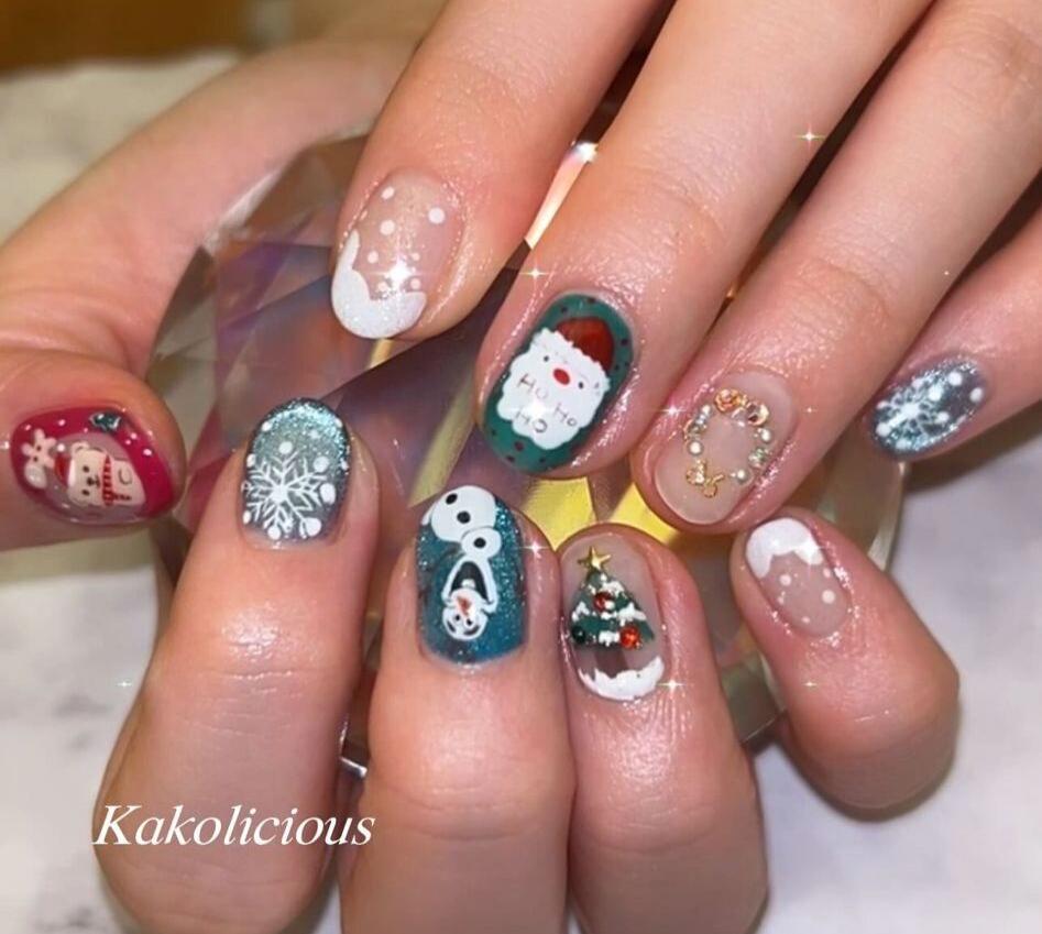 japanese nail art inspo for christmas