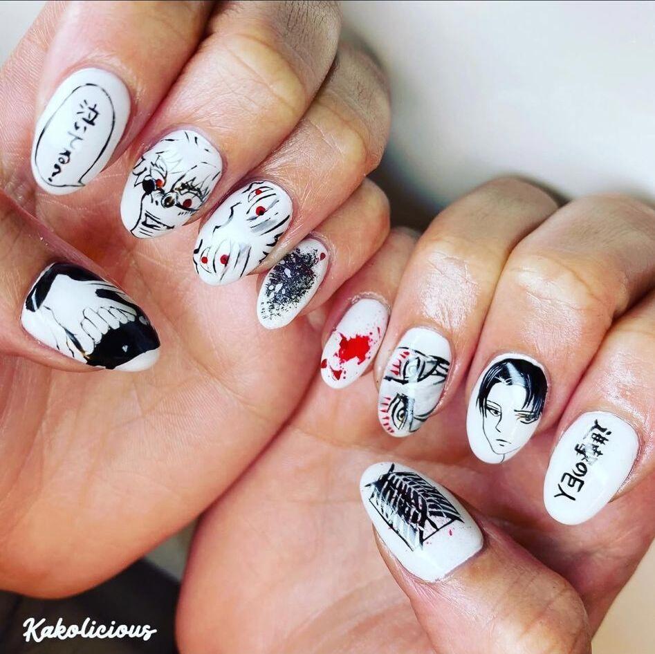 japanese nail art inspo for comic con